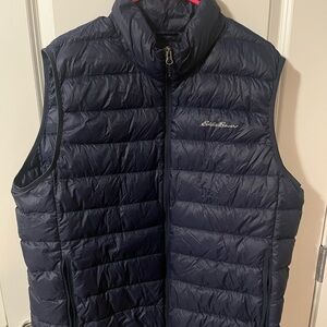 Eddie Bauer Men's Dark Blue Quilted Vest